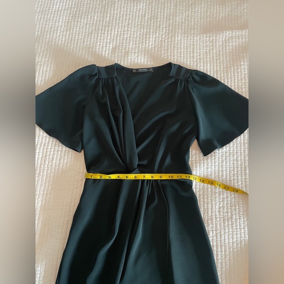 Zara dark green midi dress (Size S) - Picture 4 of 6